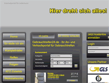 Tablet Screenshot of gebrauchtreifen24.de